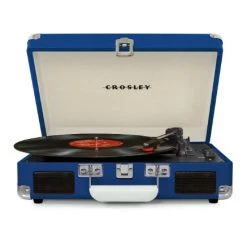 Crosley Cruiser Plus Portable Turntable With Bluetooth In/Out - Blue