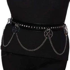 KillStar Black Gloss Curses Chain Belt Gals