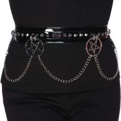 KillStar Black Gloss Curses Chain Belt Gals