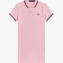 Fred Perry Twin Tipped Polo Dress Chalky Pink