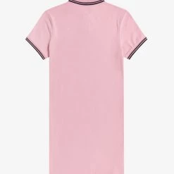 Fred Perry Twin Tipped Polo Dress Chalky Pink 9 Fred Perry Twin Tipped Polo Dress Chalky Pink