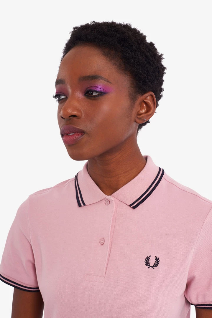 Fred Perry Twin Tipped Polo Dress Chalky Pink 6 Fred Perry Twin Tipped Polo Dress Chalky Pink