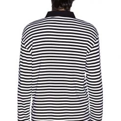 KillStar Guys Damon Collar Black & White Striped Shirt (Unisex)