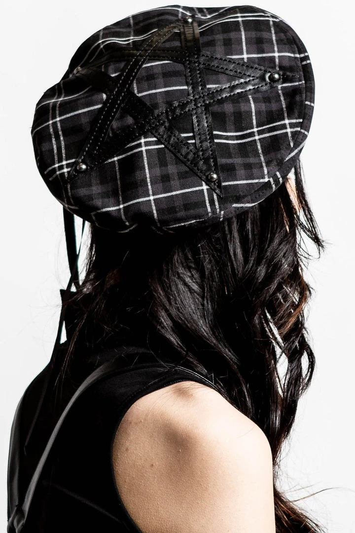 KillStar Dark Fate Beret Ash Gray Plaid 3 KillStar Dark Fate Beret Ash Gray Plaid