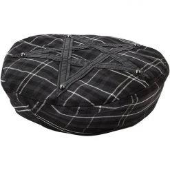 KillStar Dark Fate Beret Ash Gray Plaid