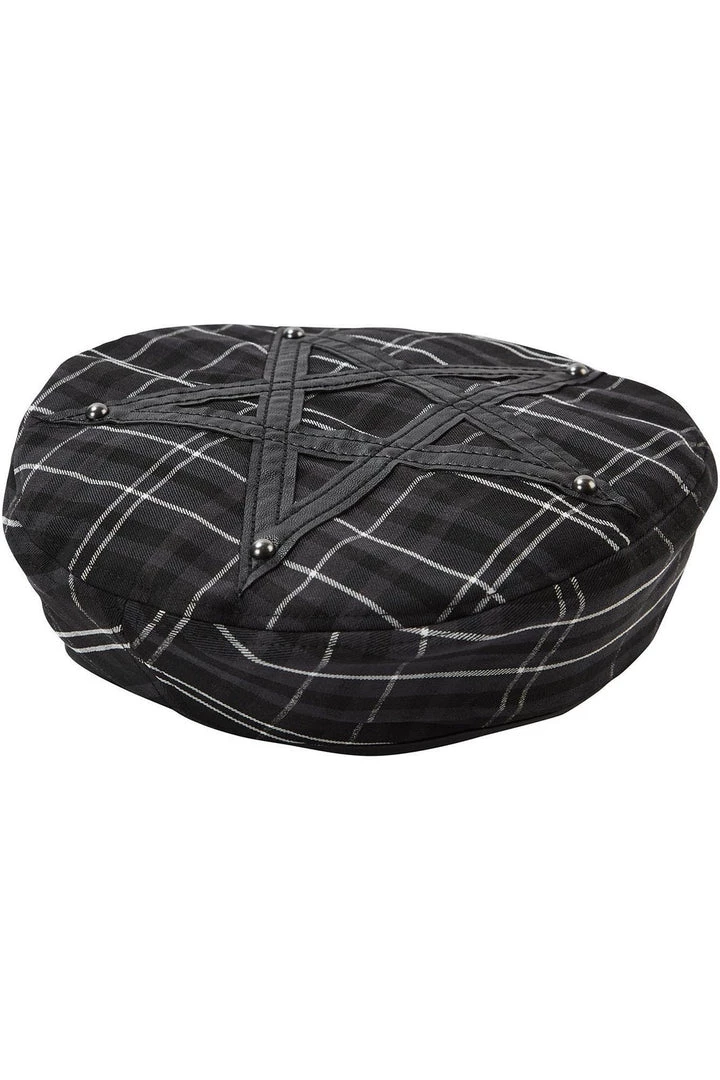 KillStar Dark Fate Beret Ash Gray Plaid 4 KillStar Dark Fate Beret Ash Gray Plaid