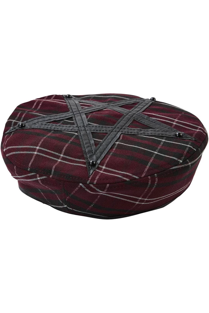 KillStar Dark Fate Beret Blood Plaid Gals 5 KillStar Dark Fate Beret Blood Plaid Gals