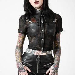 KillStar Gals Dark Halo Crop Shirt