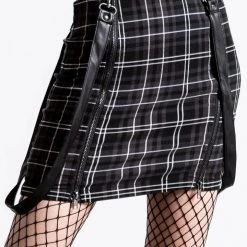 KillStar Daze Of Our Lives Mini Skirt Ash Gray Plaid