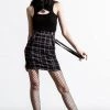 KillStar Daze Of Our Lives Mini Skirt Ash Gray Plaid