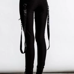 KillStar Gals Dead Resistance Skinny Jeans Black
