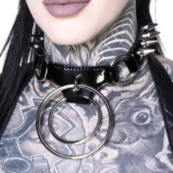 KillStar Devil Doll Spiked Ring Choker