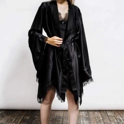 DeadRockers Devil's Lullaby Satin Robe Gals