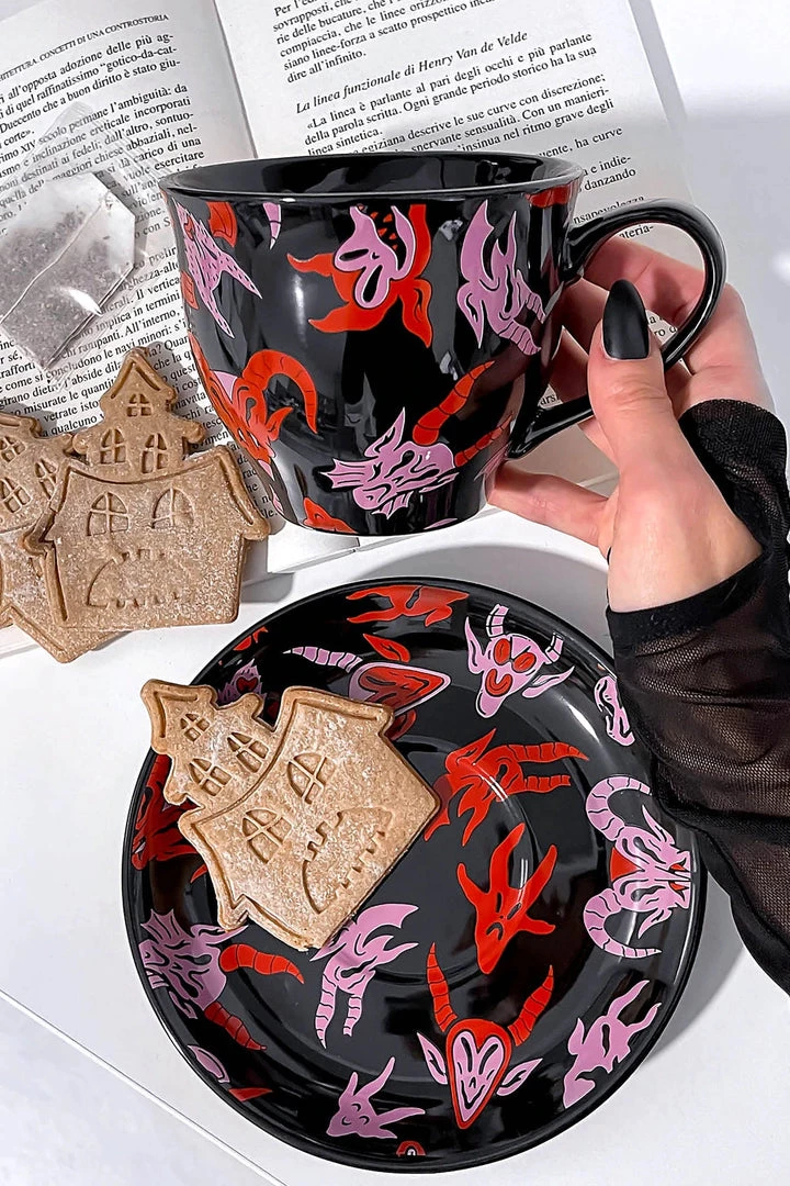 KillStar Devil's Play Mug & Saucer Housewares 3 KillStar Devil's Play Mug & Saucer Housewares