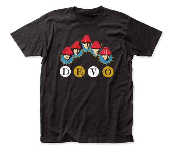 Band Merchandise Guys DEVO Whip It Floating Heads Band Shirt 3 Band Merchandise Guys DEVO Whip It Floating Heads Band Shirt