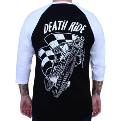 Black Market Art Company Death Ride Mens Baseball Shirt Guys