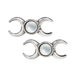 Alchemy Of England Triple Moon Goddess Stud Earrings Gals