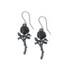 Alchemy Of England Gals Black Rose Earrings