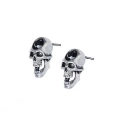 Alchemy Of England Gals Screaming Skull Stud Earrings