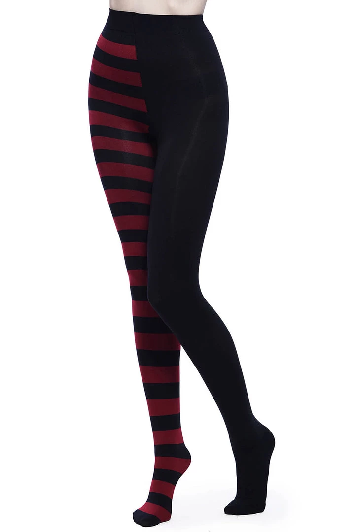 KillStar Blood Red Striped Ella Tights Gals 4 KillStar Blood Red Striped Ella Tights Gals