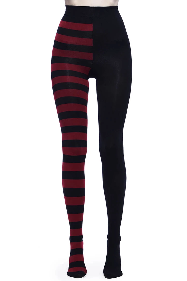 KillStar Blood Red Striped Ella Tights Gals 3 KillStar Blood Red Striped Ella Tights Gals