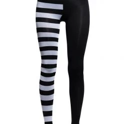 KillStar Black & White Striped Ella Tights