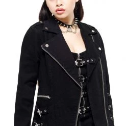 KillStar Endless Sleep Bat Buckle Biker Jacket Gals