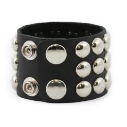Funk Plus Accessories Three Row Round Spot Stud Wristband