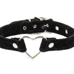 Funk Plus Black Velvet Heart Ring Choker Gals
