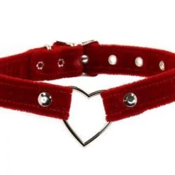 Funk Plus Red Velvet Heart Ring Choker