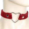 Funk Plus Red Velvet Heart Ring Choker