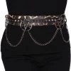 KillStar Gals Feline Fancy Leopard Print Chain Belt
