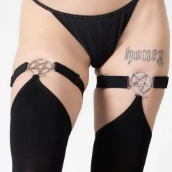 KillStar Gals Fiendish Thigh High Stockings
