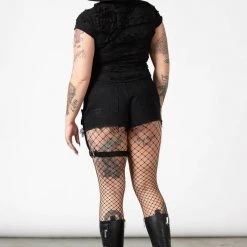 KillStar Gals Fury Road Denim Garter Shorts 9 KillStar Gals Fury Road Denim Garter Shorts
