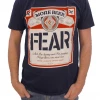 Band Merchandise Guys Fear More Beer Can Navy Shirt