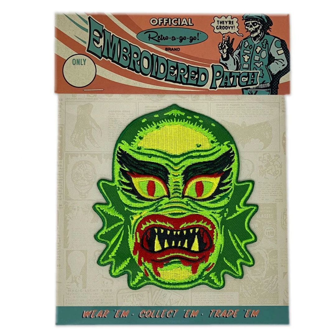 Retro-A-Go-Go Fish Face Creature Patch Patches 4 Retro-A-Go-Go Fish Face Creature Patch Patches