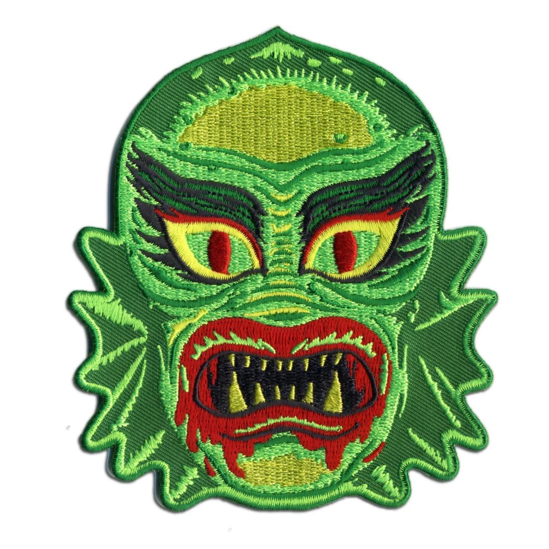 Retro-A-Go-Go Fish Face Creature Patch Patches 3 Retro-A-Go-Go Fish Face Creature Patch Patches