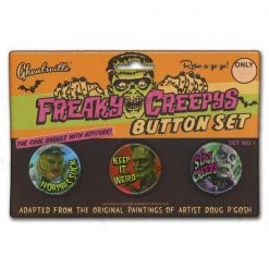 Retro-A-Go-Go Freaky Creepys Button Set #1 Patches