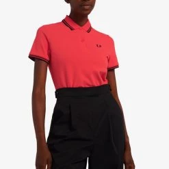 Fred Perry Polo Shirt Pink Flamingo // Black Gals