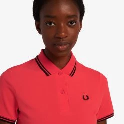Fred Perry Polo Shirt Pink Flamingo // Black Gals