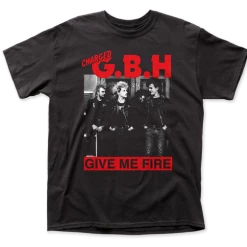 Band Merchandise GBH Give Me Fire Band Shirt