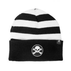 Sourpuss Skull N Bones Stripe Knit Beanie