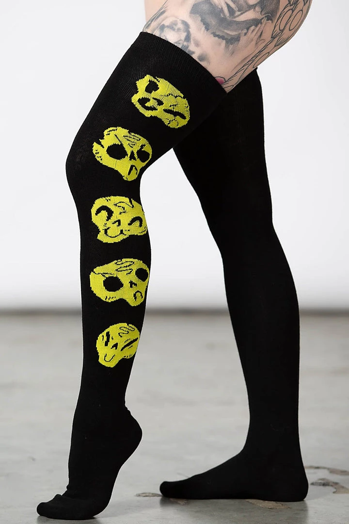 KillStar Accessories Heads Up Long Socks 3 KillStar Accessories Heads Up Long Socks