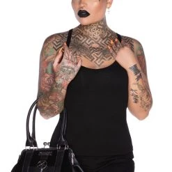 KillStar Gals Hear Me Hiss Black Handbag