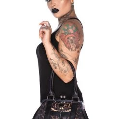 KillStar Hear Me Hiss Leopard Print Handbag