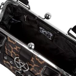 KillStar Hear Me Hiss Leopard Print Handbag