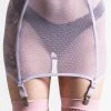 KillStar Heartbeats Fishnet Skirt Pastel Lilac Gals