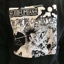 Band Merchandise Subhumans Day The Country Died Hoodie Guys