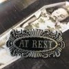 L'esquelet At Rest Coffin Plaque Pin