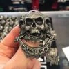 Band Merchandise Accessories Discharge Skulls Metal Pin